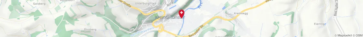 Map representation of the location for Apotheke Zum heiligen Benedikt Kremsmünster in 4550 Kremsmünster